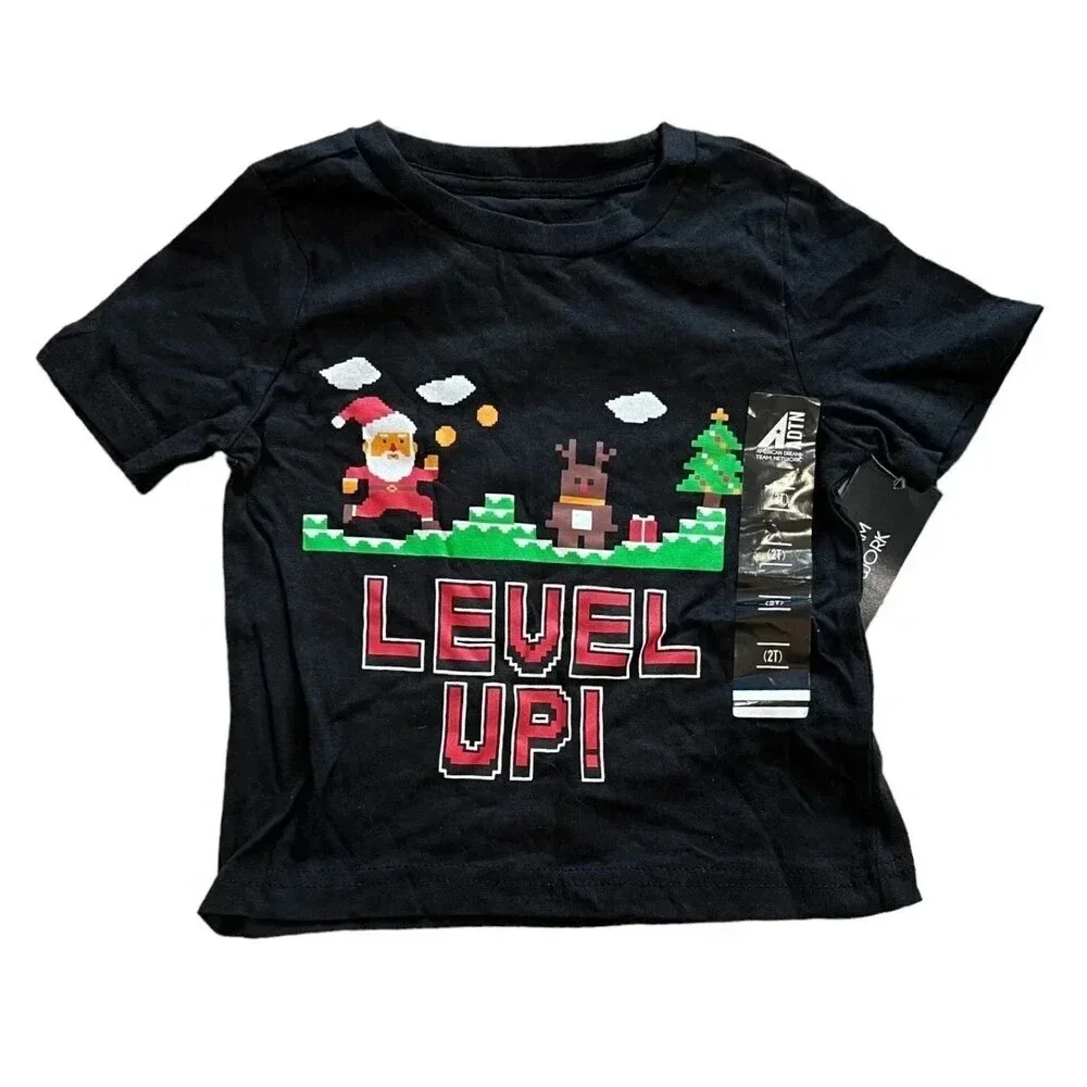 ADTN Black Holiday Santa Gaming Tee 14-16